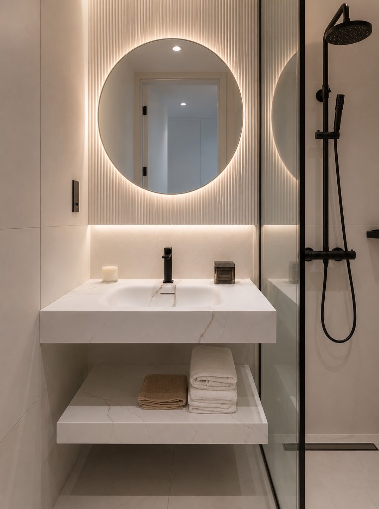 QUARIOM Cloud Collection Calacatta White Marble